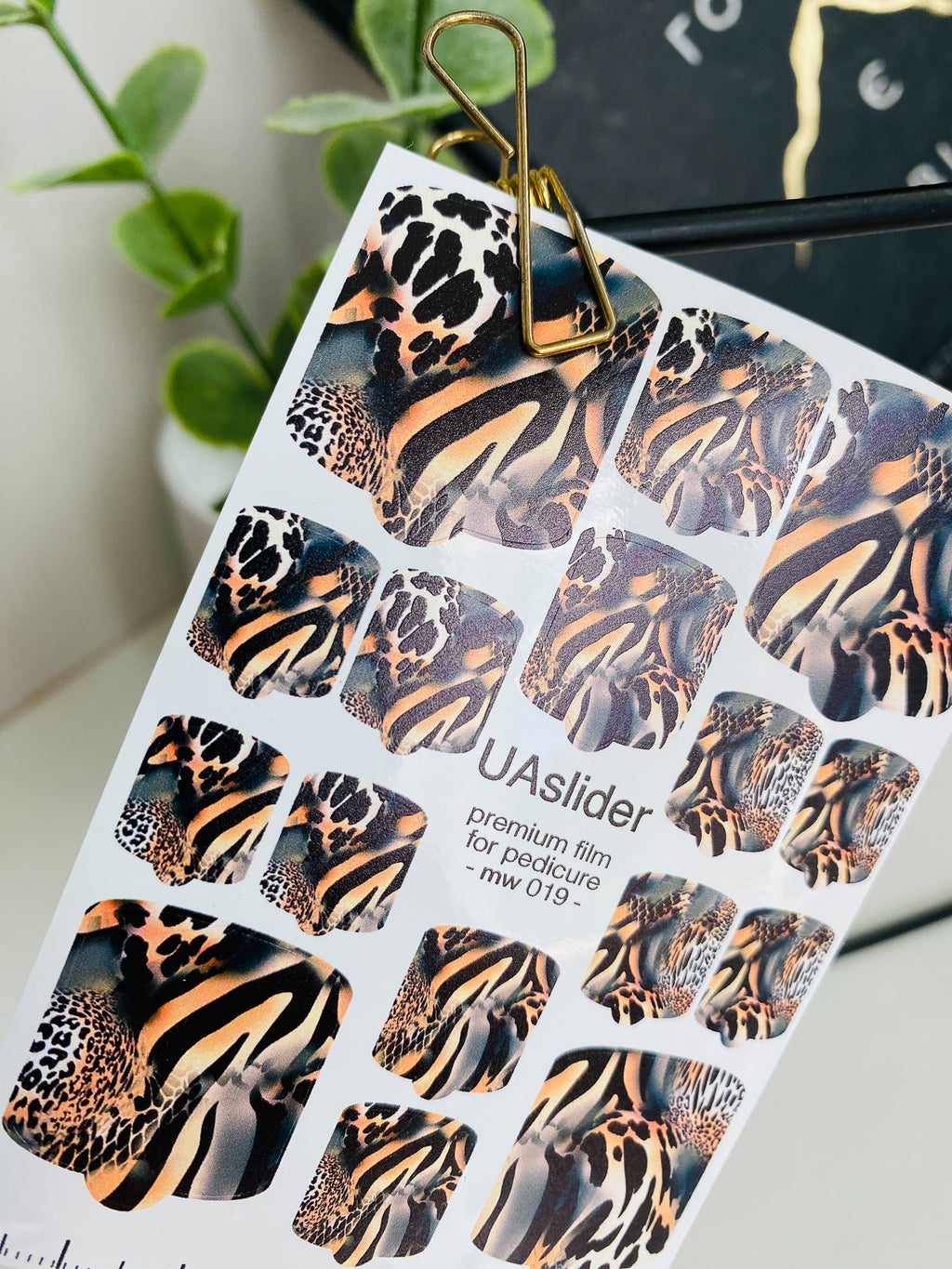 Pedicure nail wrap films mw 019