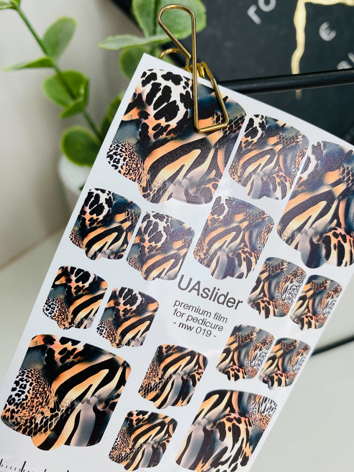 Pedicure nail wrap films mw 019