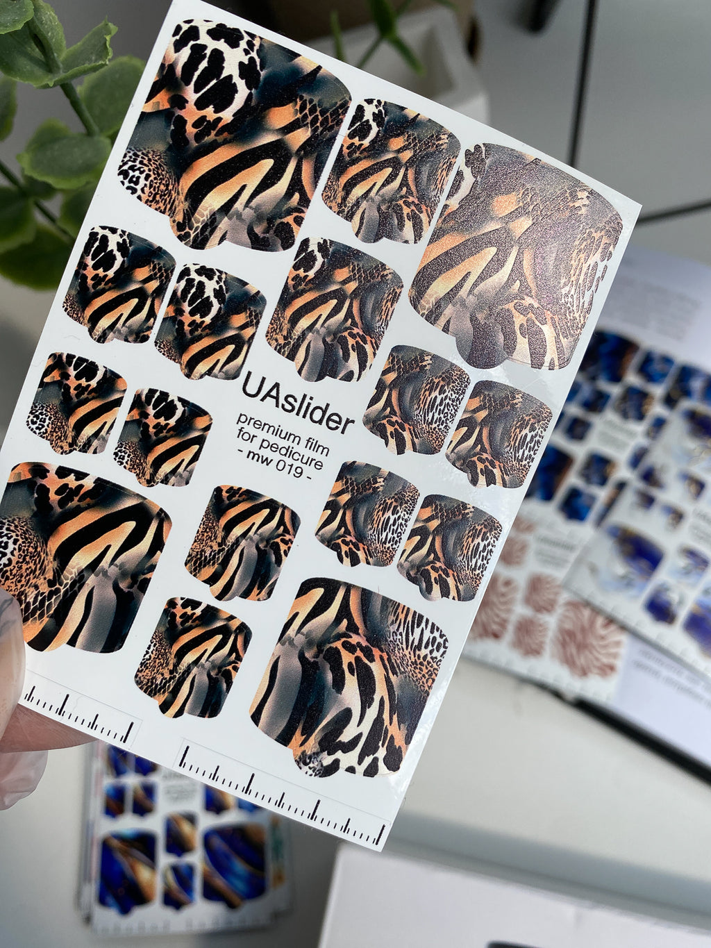Pedicure nail wrap films mw 019