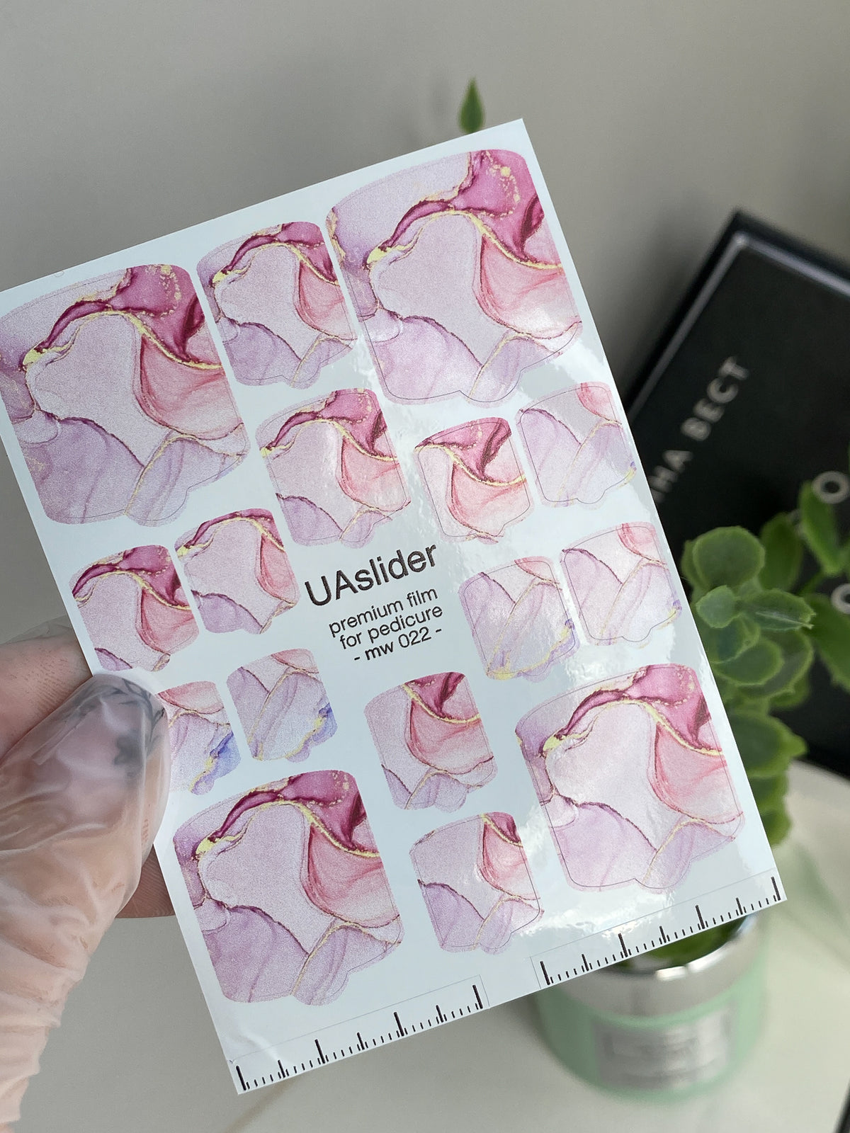 Pedicure nail wrap films mw 022