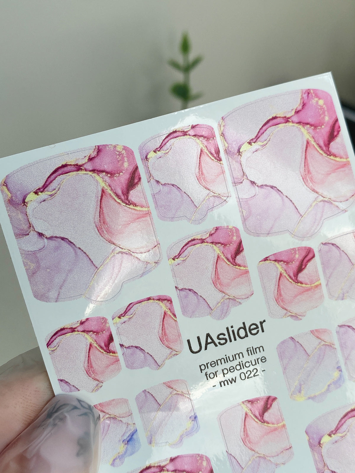 Pedicure nail wrap films mw 022