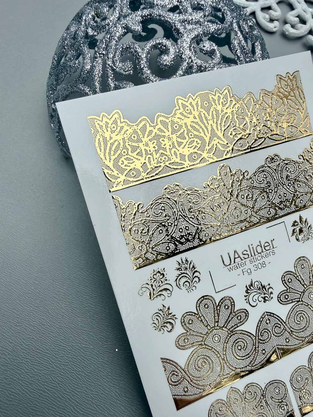 Foil Nail slider decals on any background Fg_308