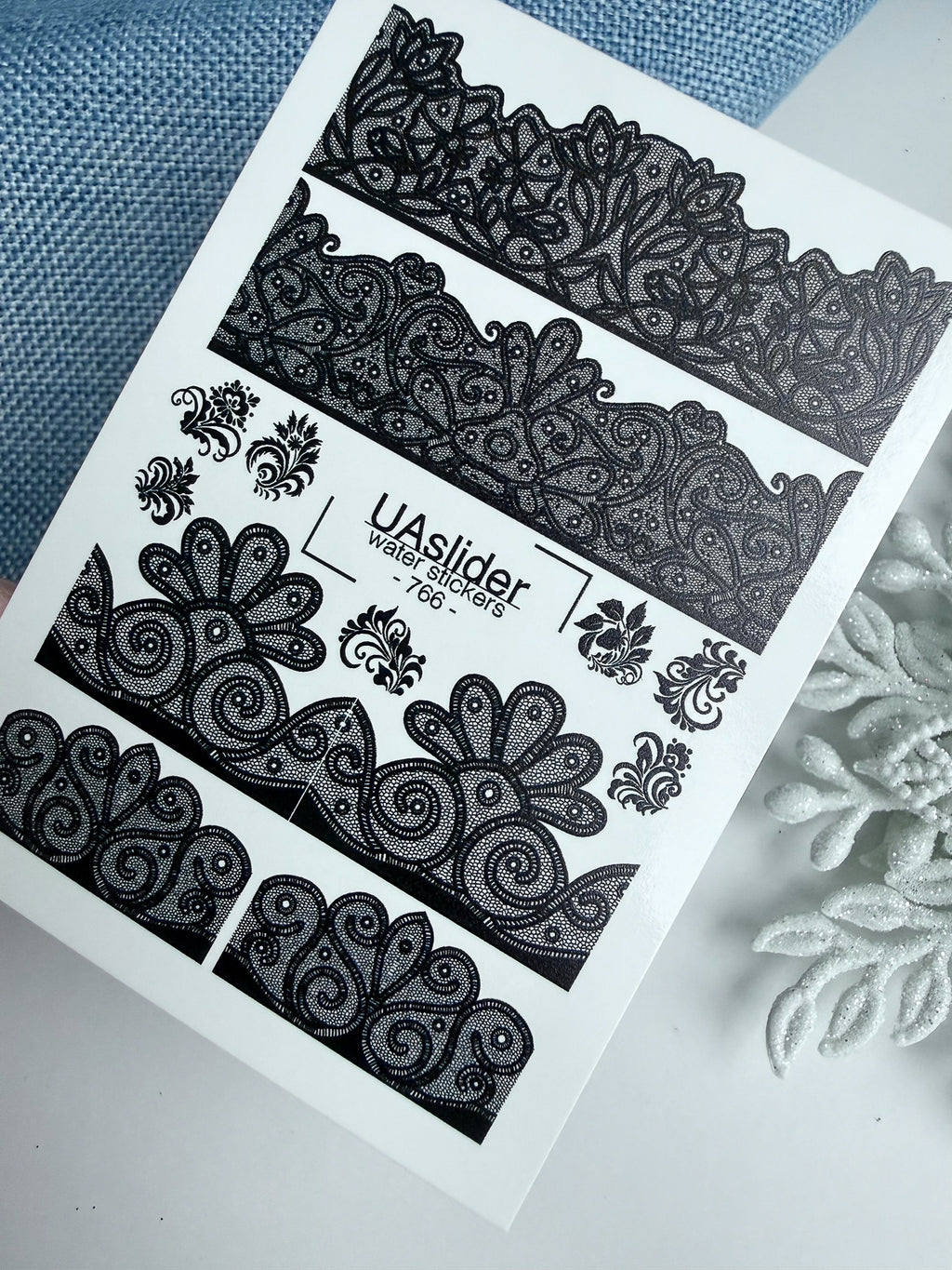 Nail slider decals on any background 766