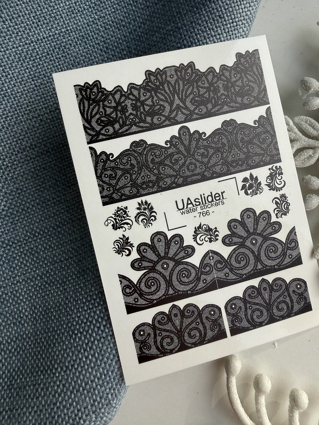 Nail slider decals on any background 766