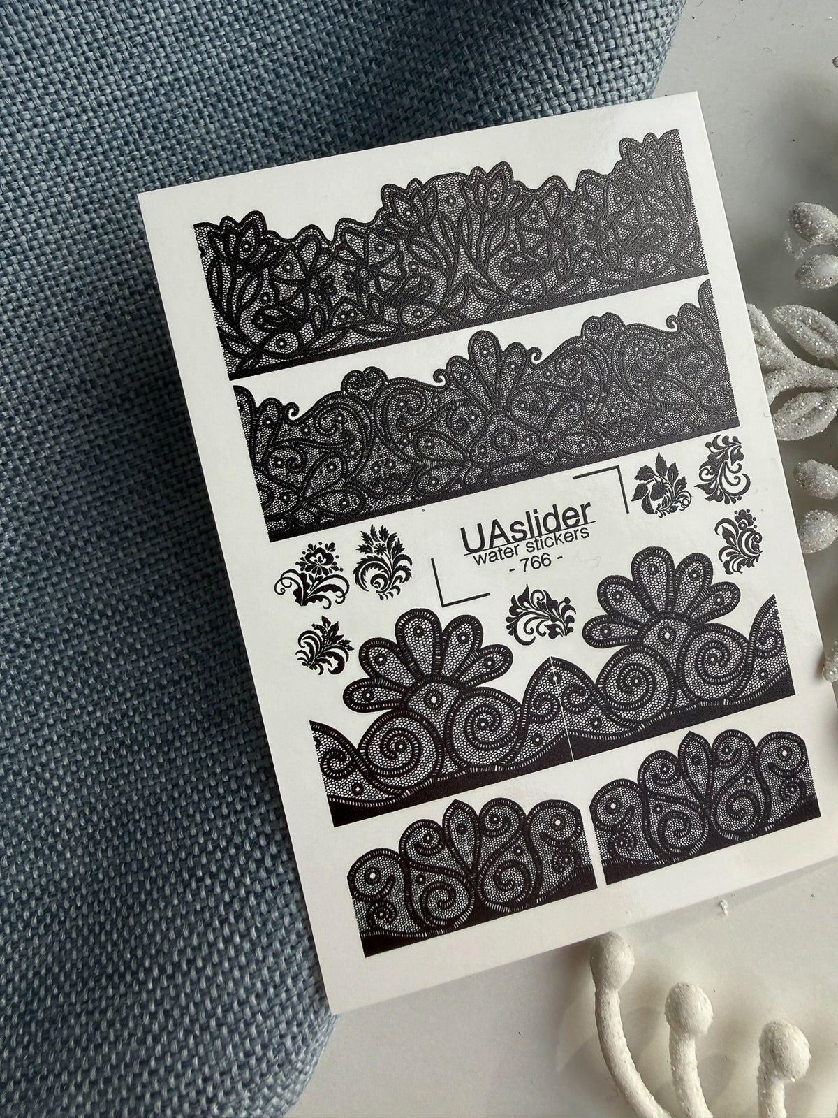 Nail slider decals on any background 766
