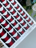 Pedicure nail wrap wnb 016