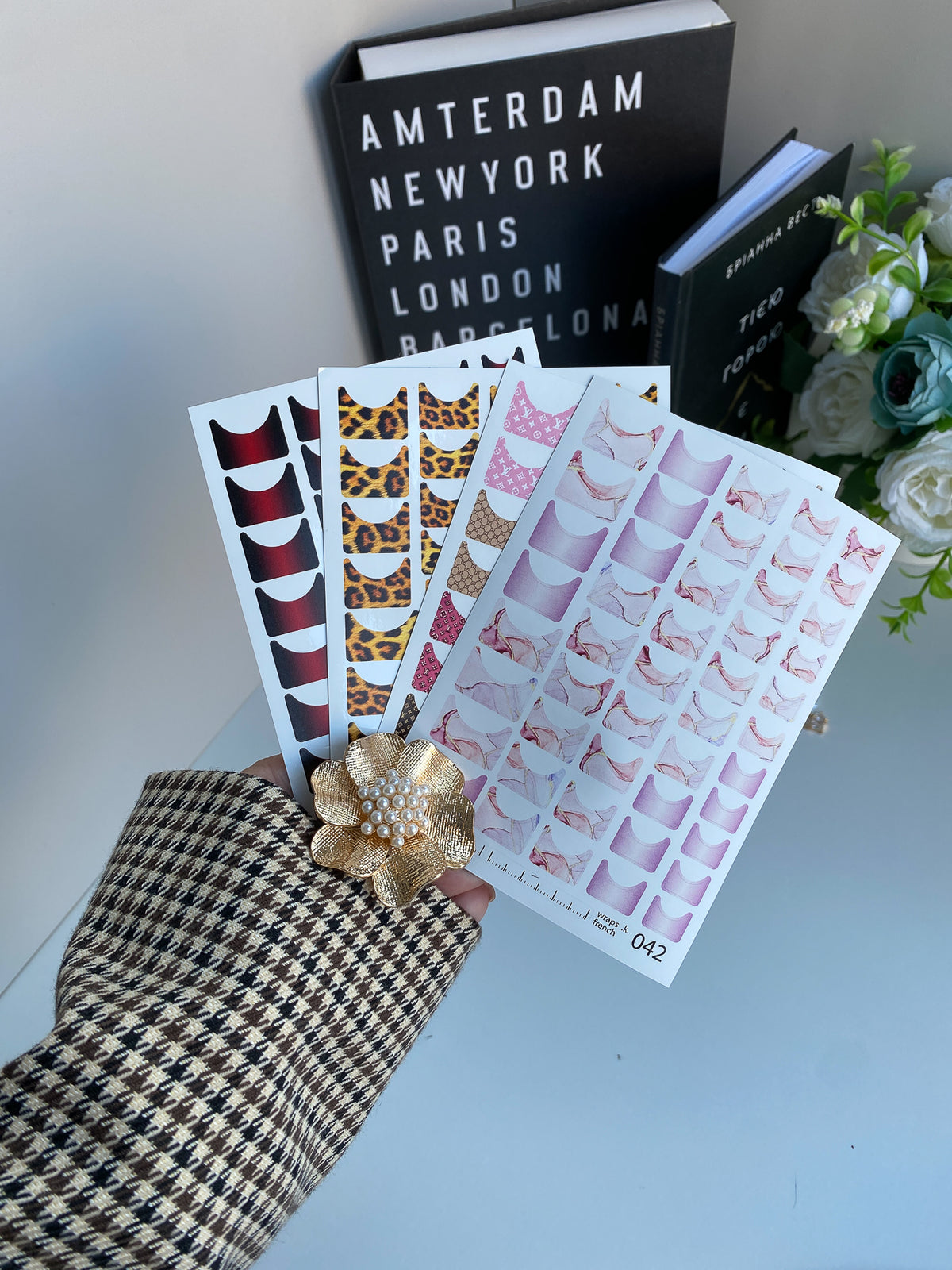 Pedicure nail wrap wnb 042