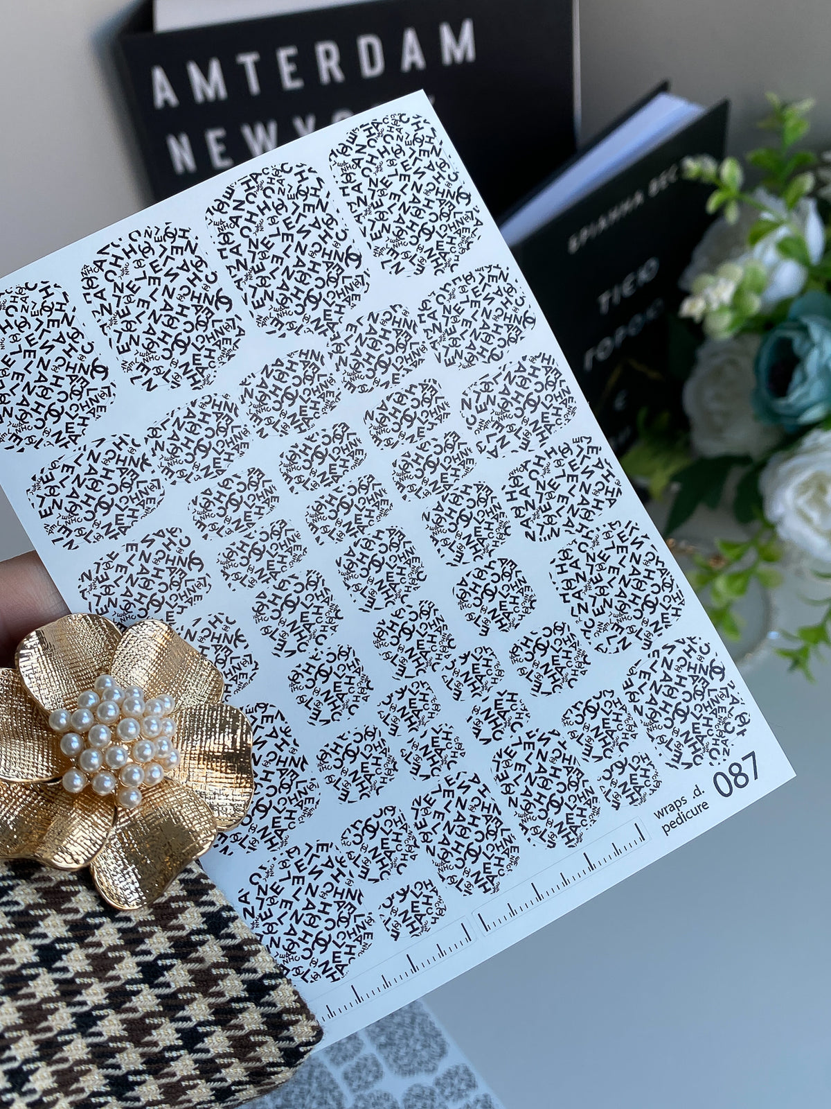 Pedicure nail wrap wnb 087