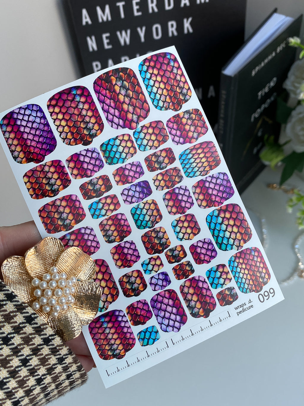 Pedicure nail wrap wnb 099