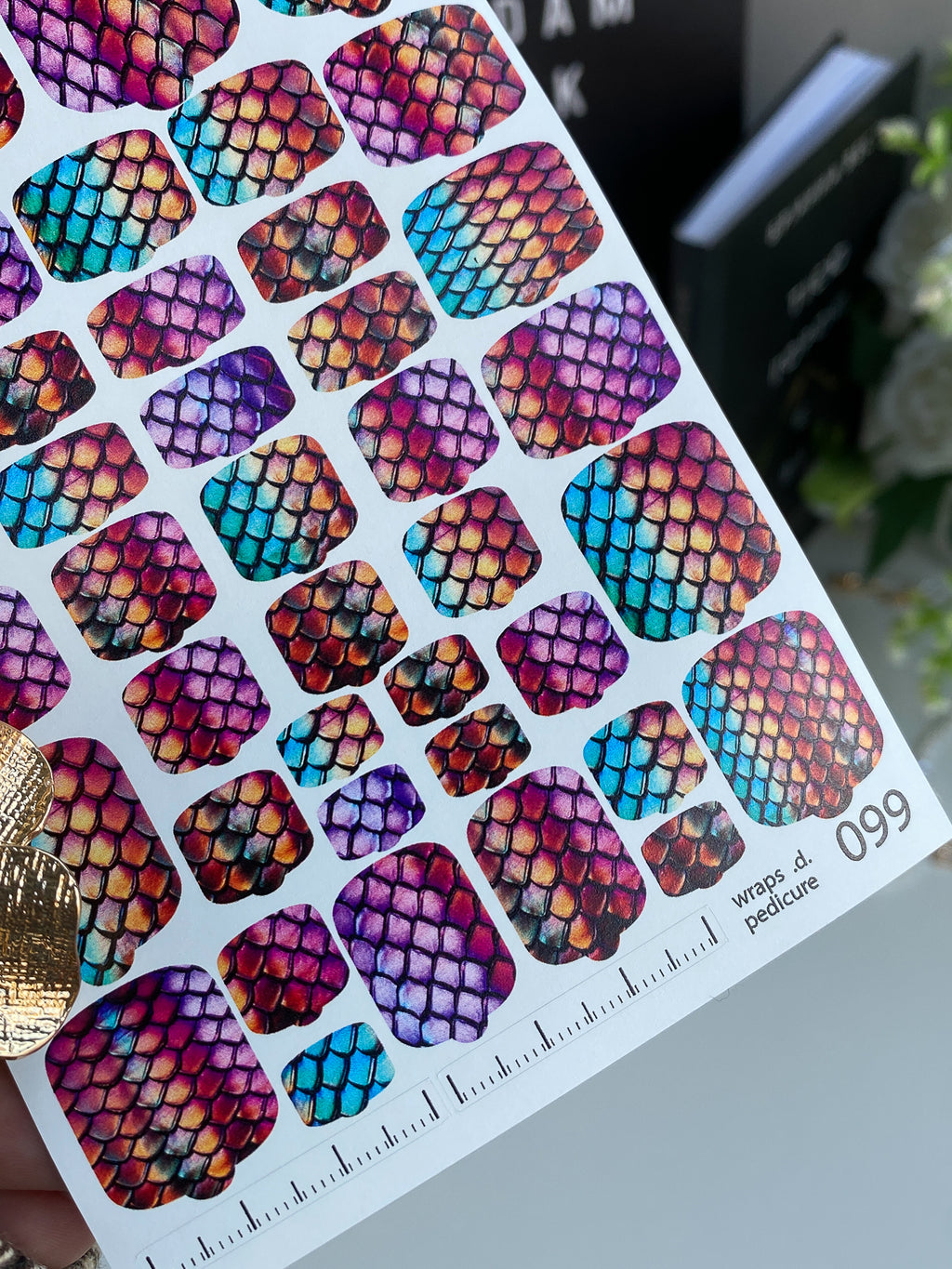Pedicure nail wrap wnb 099