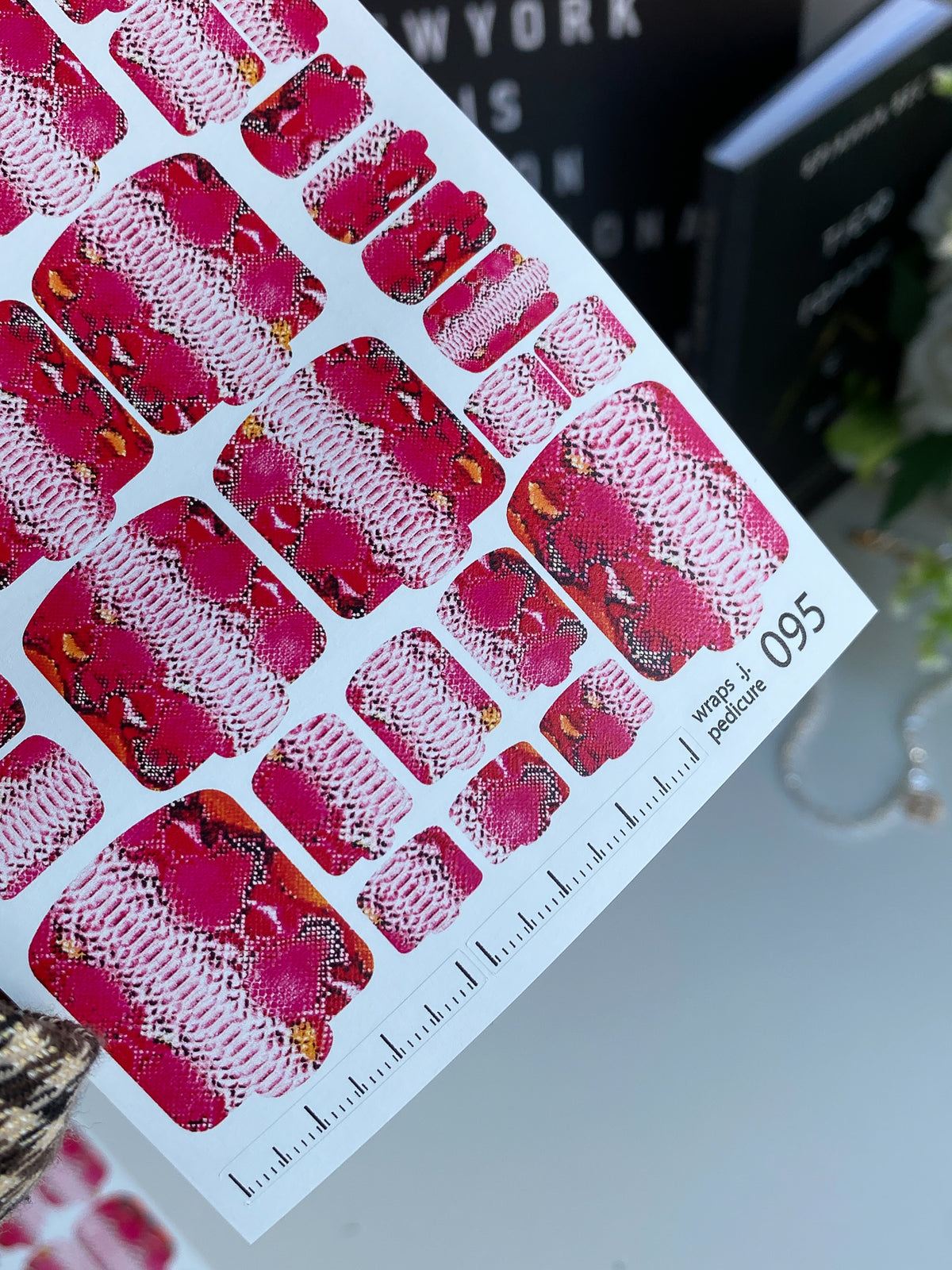 Pedicure nail wrap wnb 095