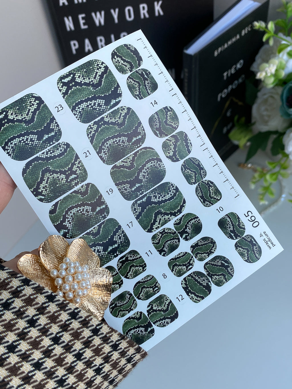 Pedicure nail wrap wnb 065
