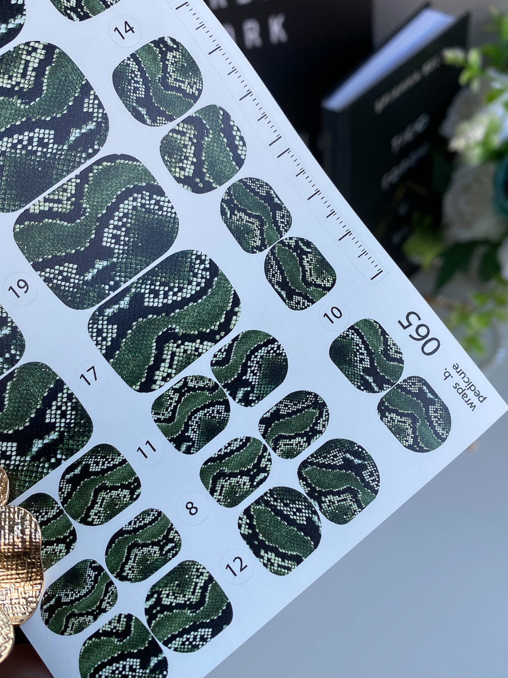 Pedicure nail wrap wnb 065