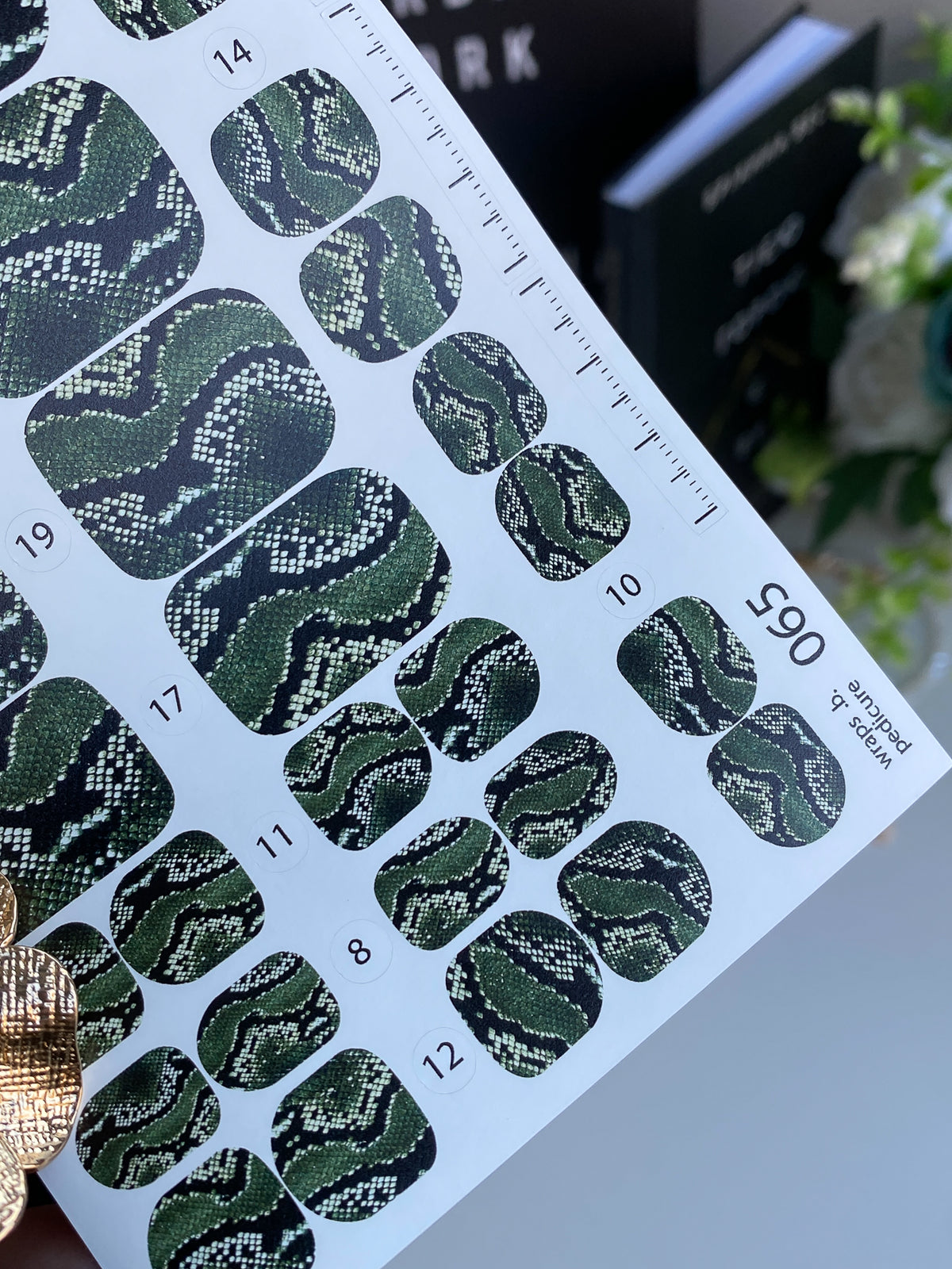 Pedicure nail wrap wnb 065
