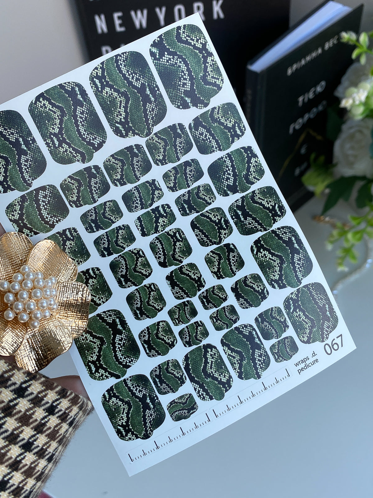 Pedicure nail wrap wnb 065