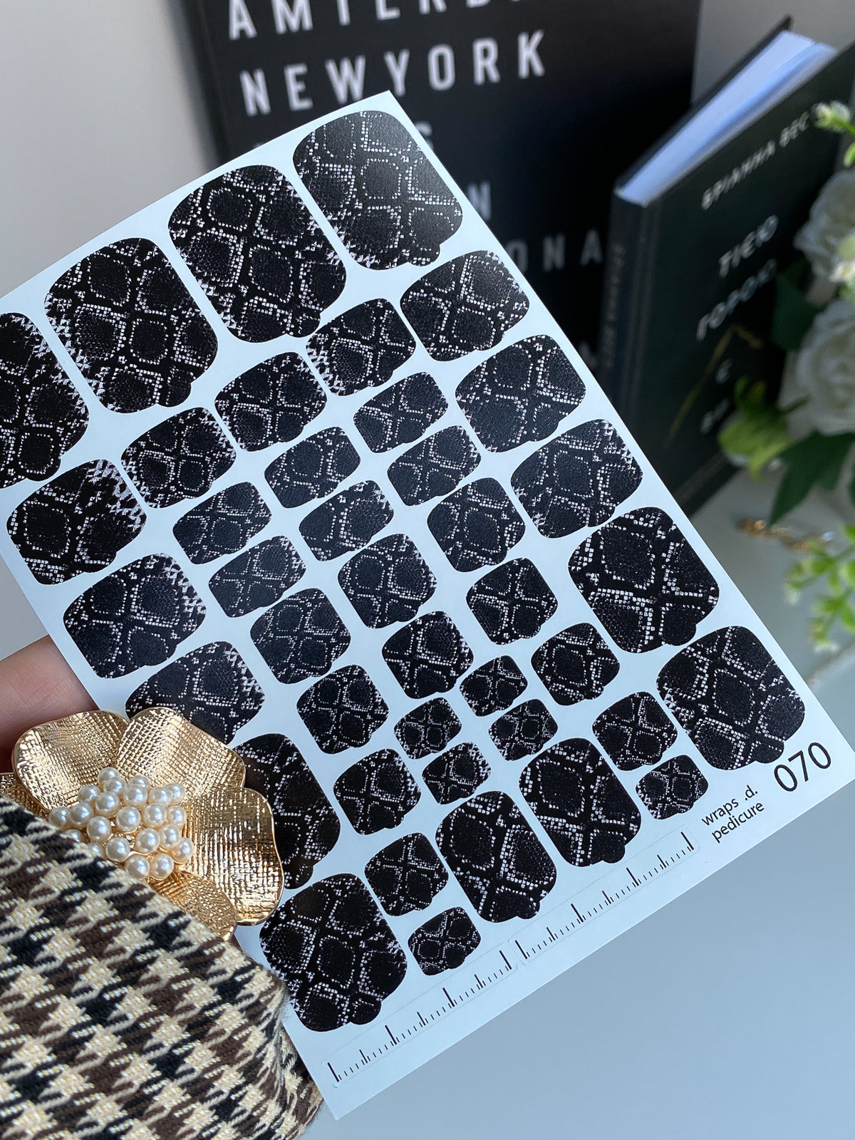 Pedicure nail wrap wnb 070