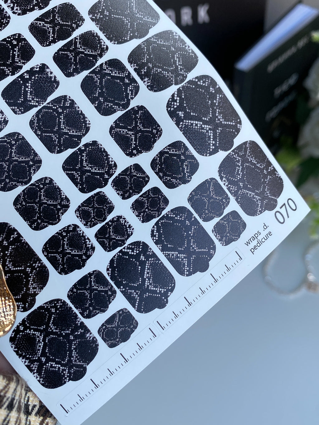 Pedicure nail wrap wnb 070
