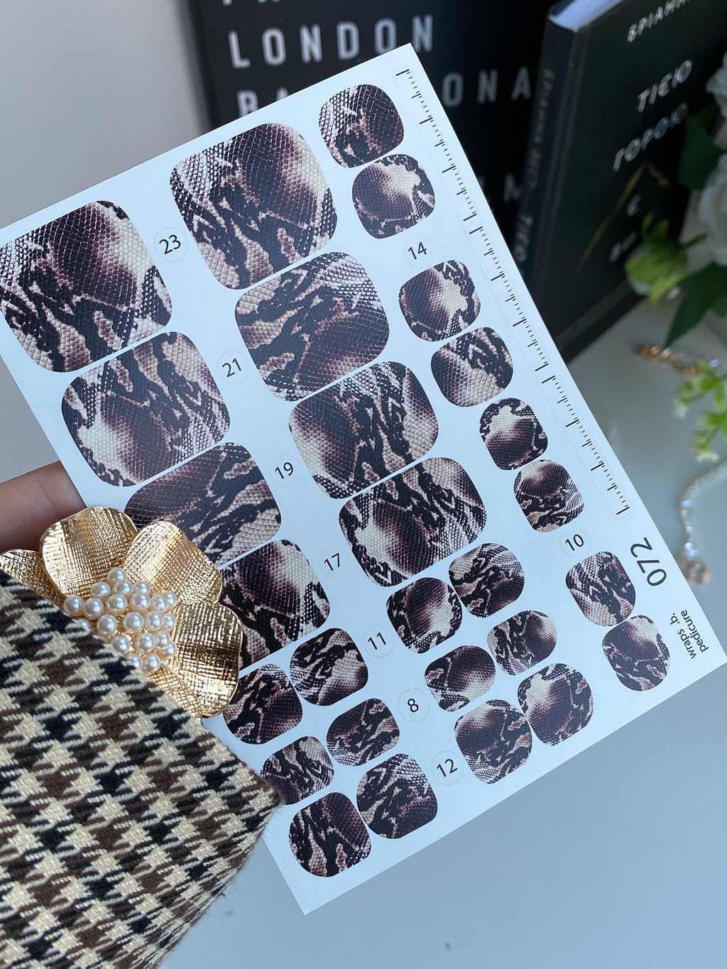 Pedicure nail wrap wnb 072