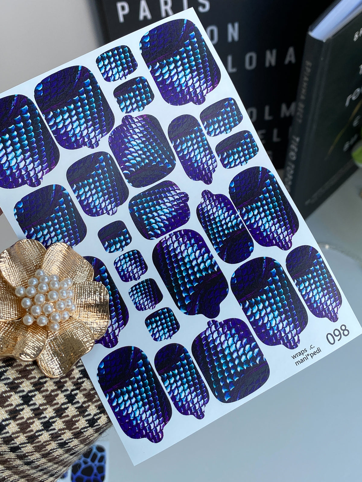 Pedicure nail wrap wnb 098