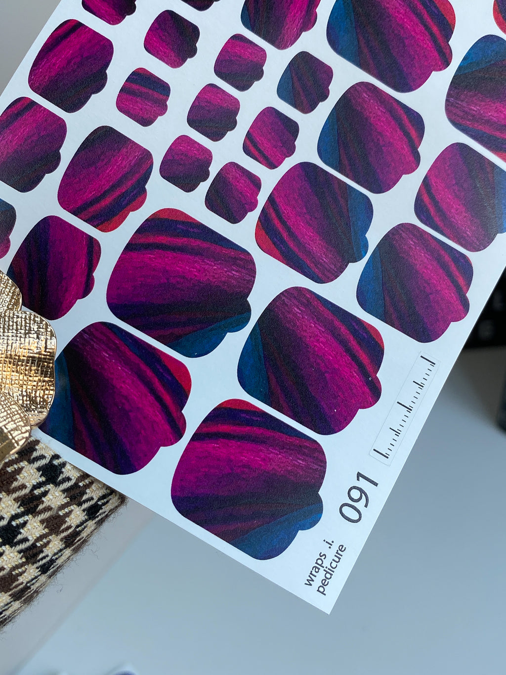 Pedicure nail wrap wnb 091