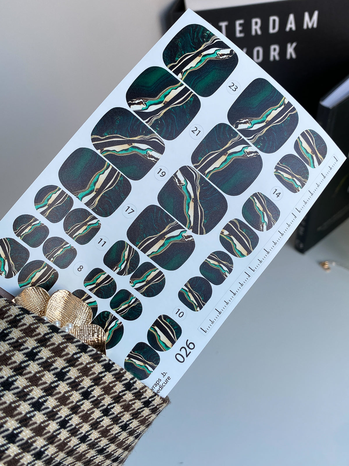 Pedicure nail wrap films wnb 026