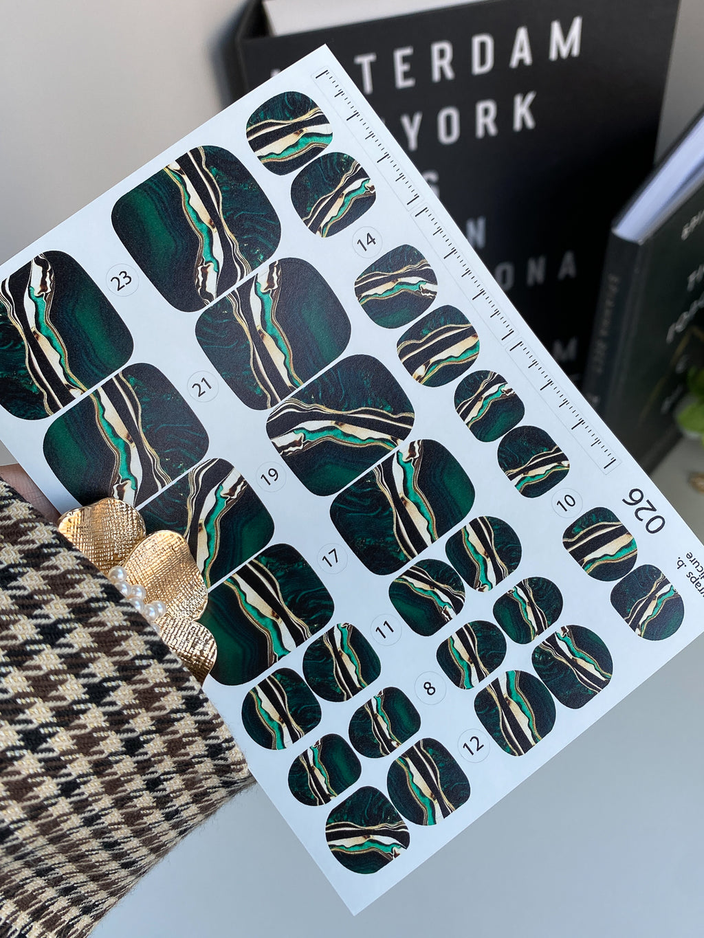 Pedicure nail wrap films wnb 026