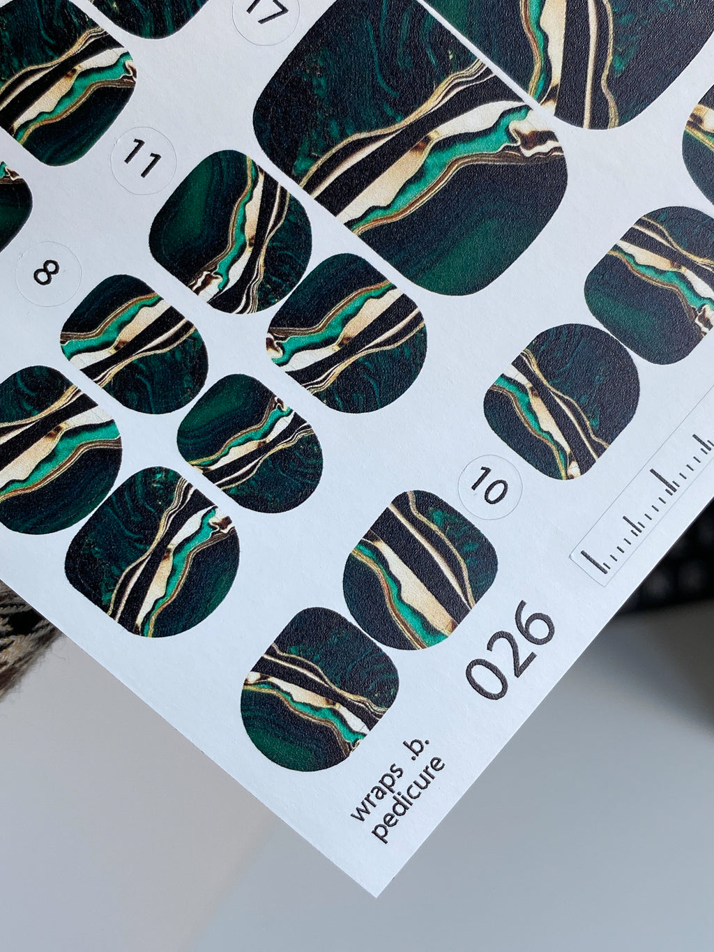 Pedicure nail wrap films wnb 026