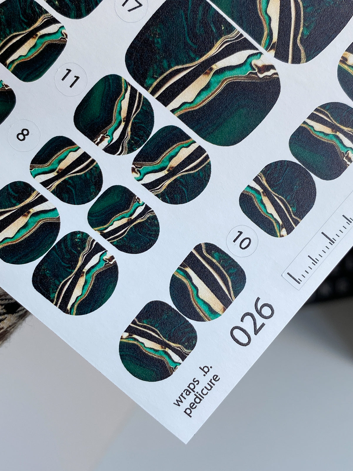 Pedicure nail wrap films wnb 026
