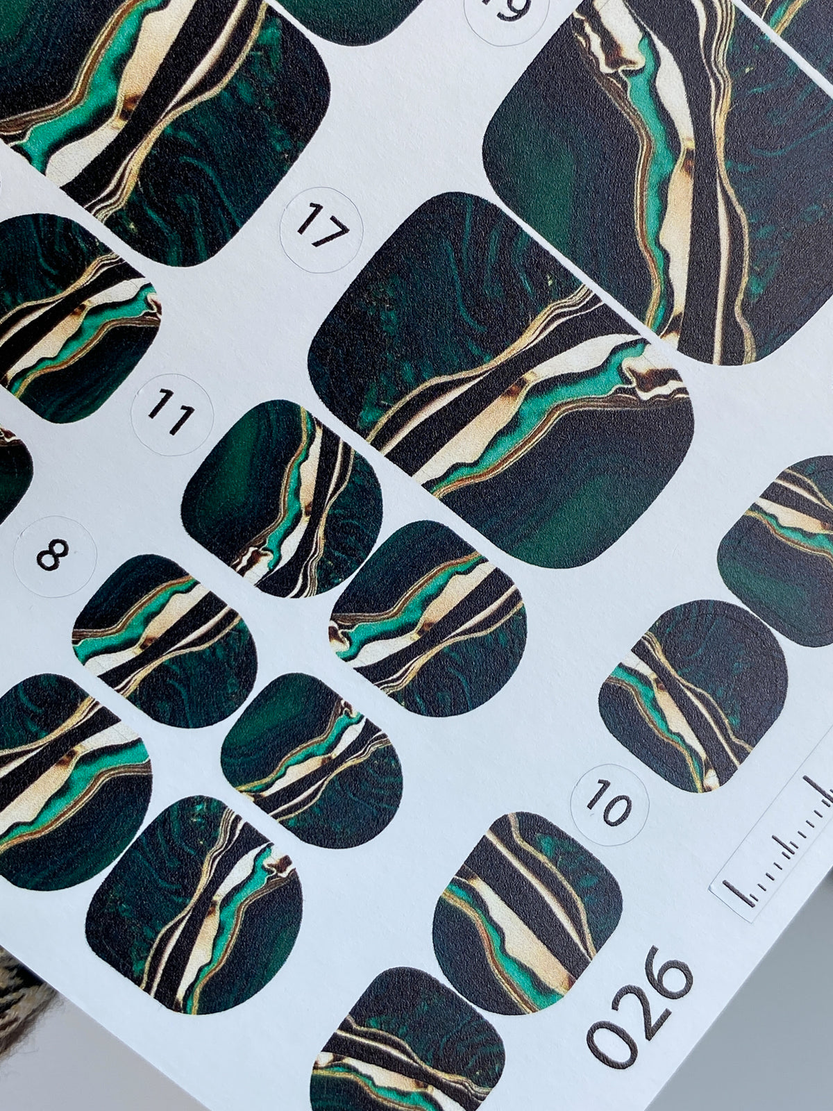 Pedicure nail wrap films wnb 026