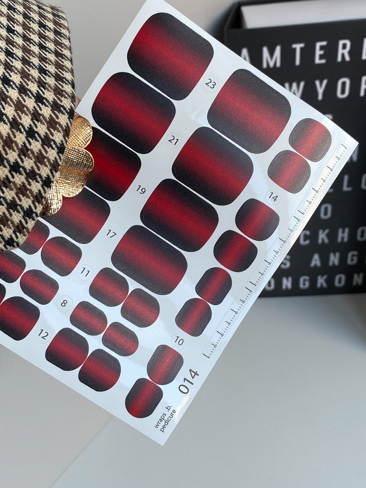 Pedicure nail wrap films wnb 014