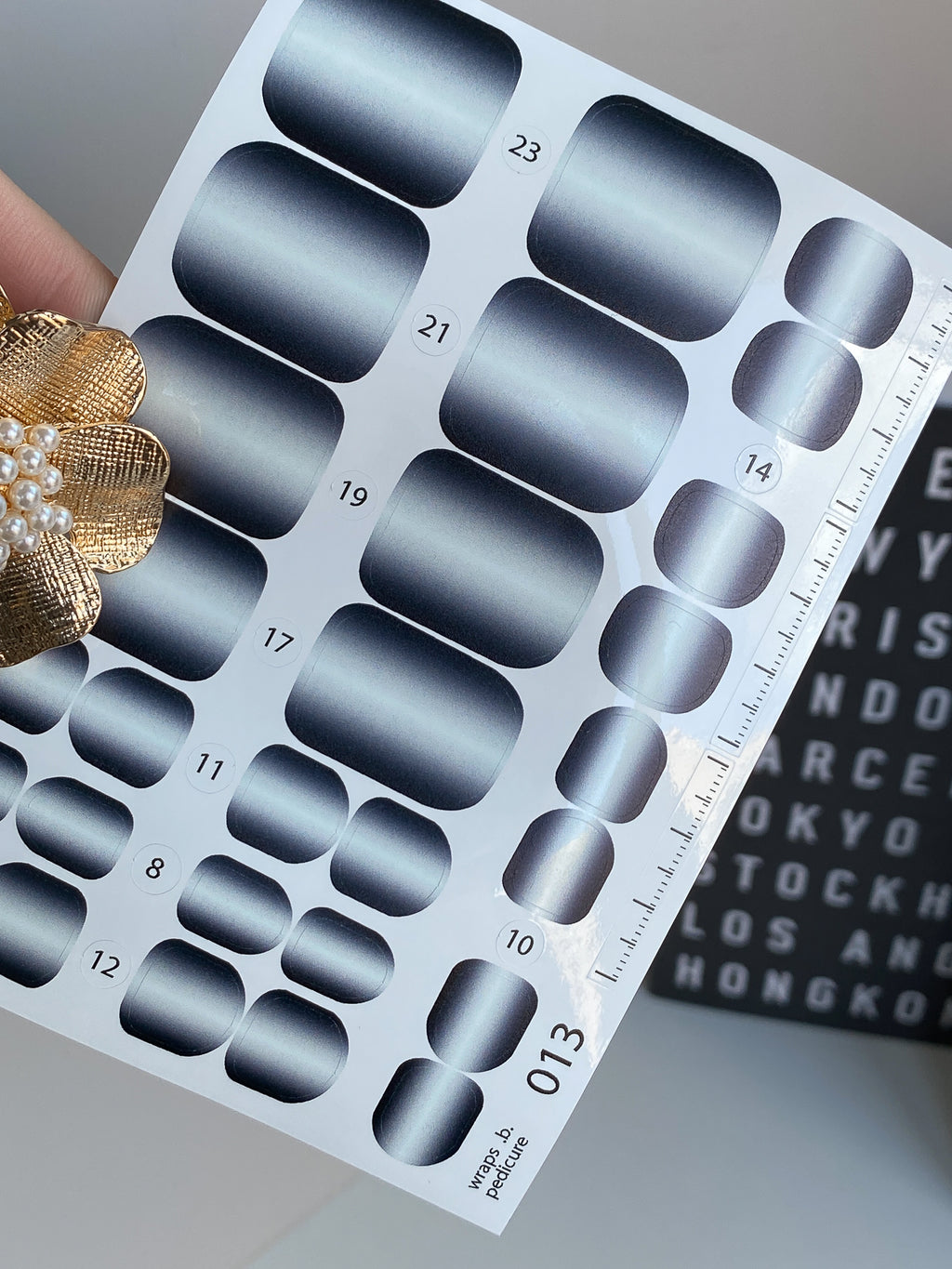 Pedicure nail wrap films wnb 013