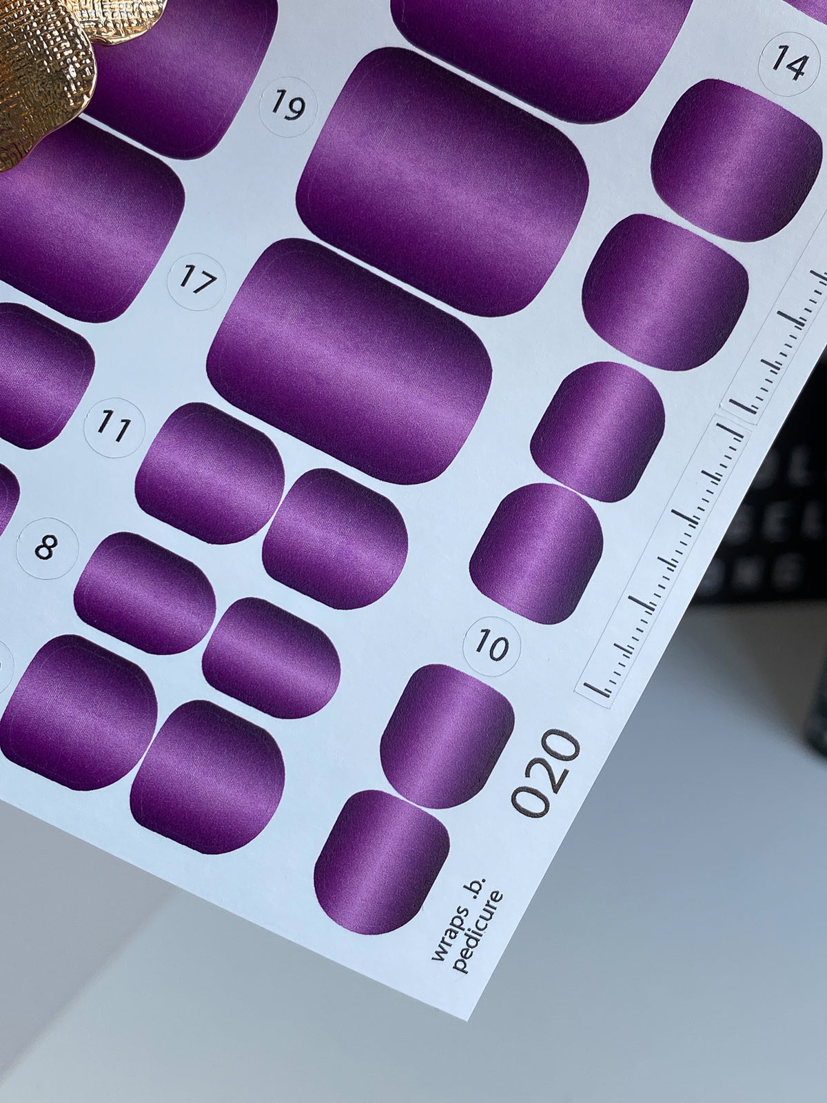 Pedicure nail wrap films wnb 020