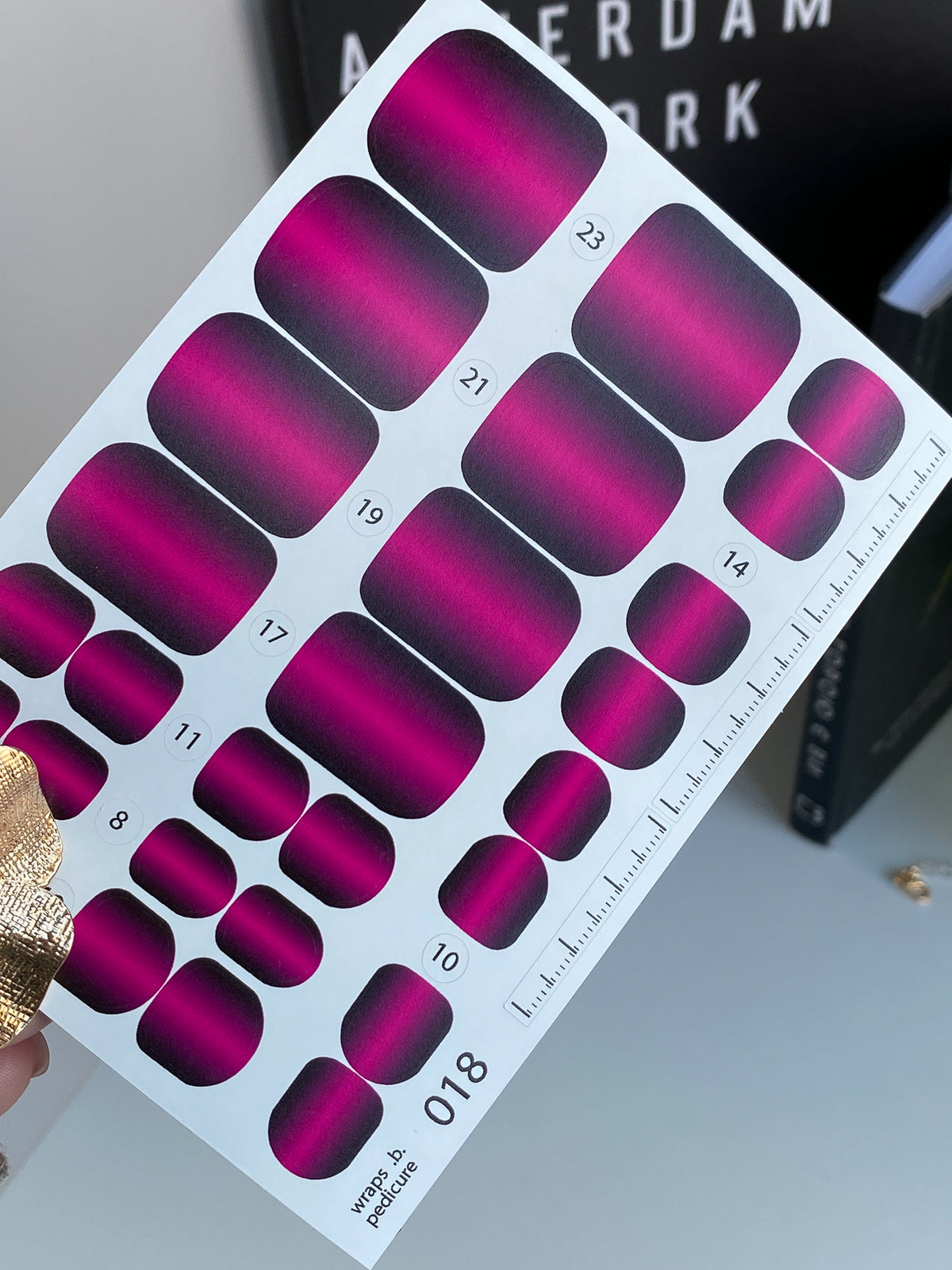 Pedicure nail wrap films wnb 018