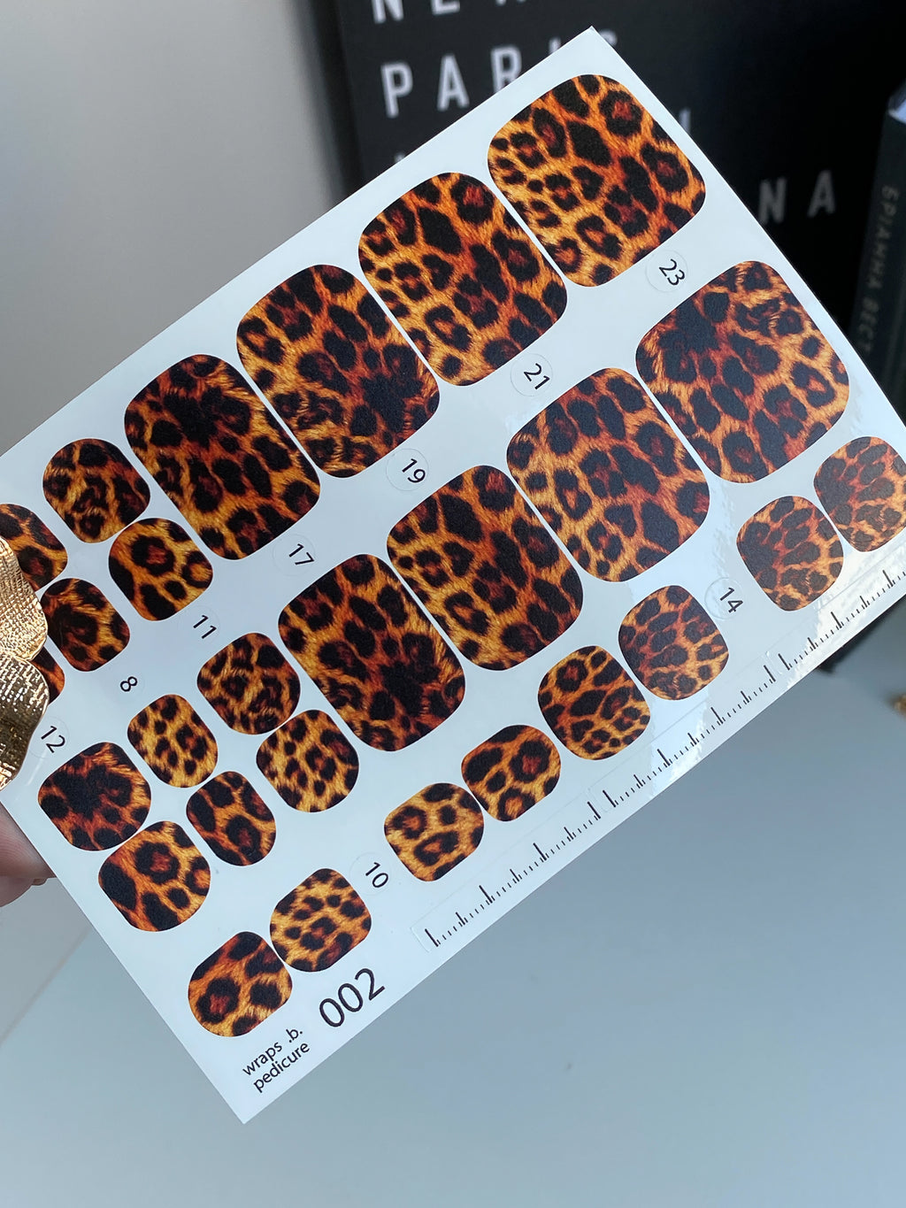 Pedicure nail wrap films wnb 002