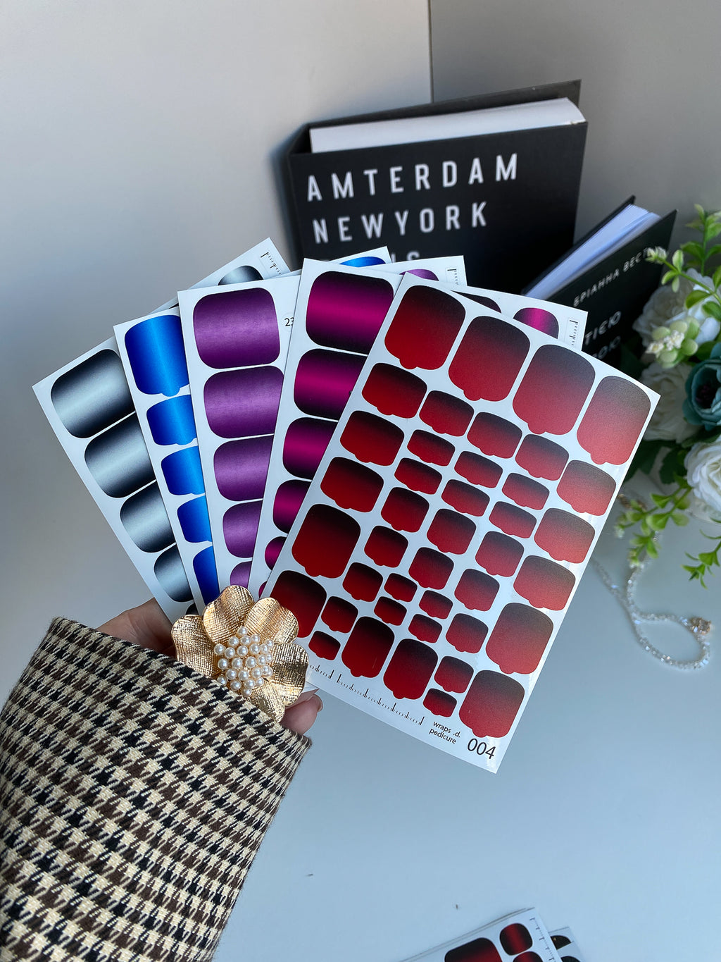 Pedicure nail wrap films wnb 004