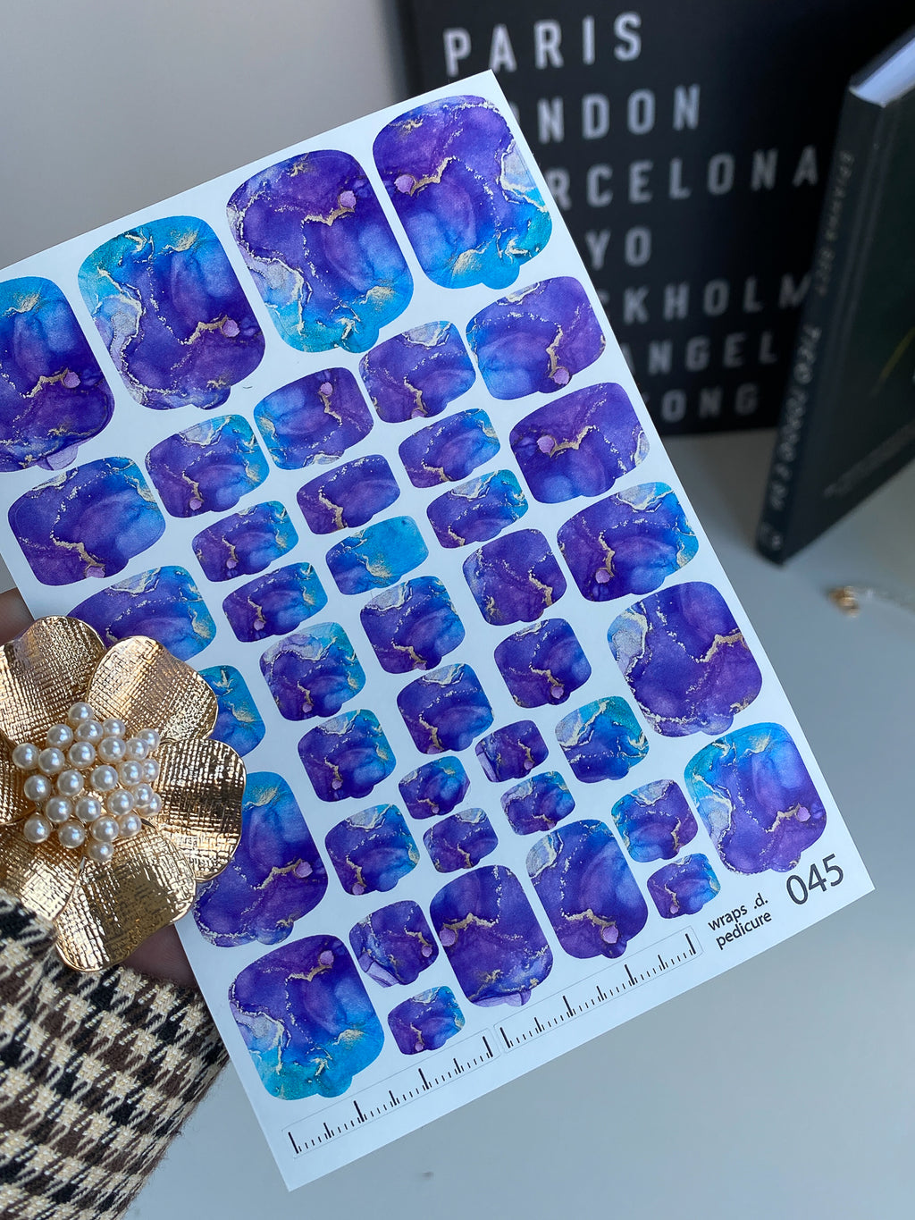 Pedicure nail wrap films wnb 045