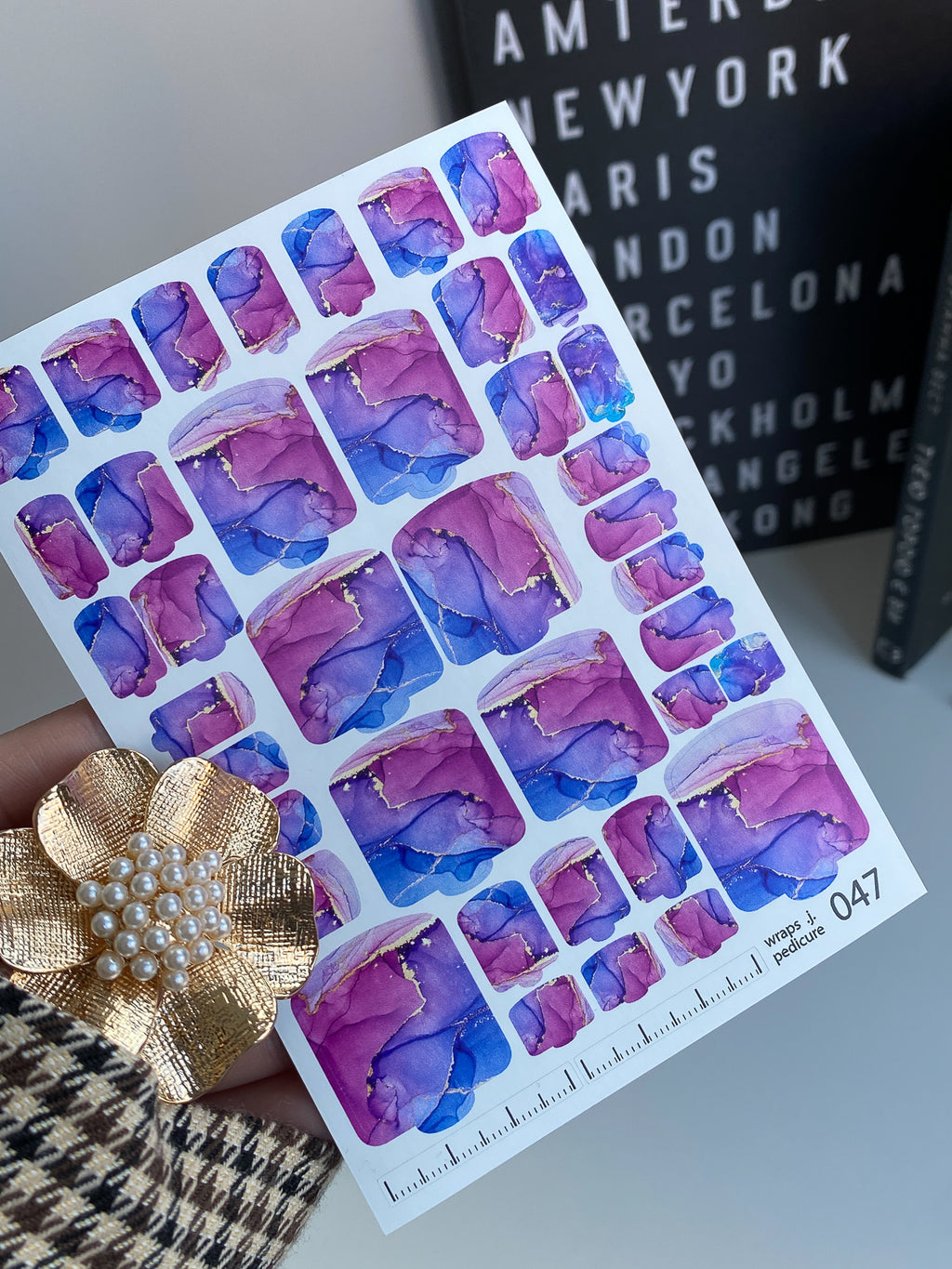 Pedicure nail wrap films wnb 047