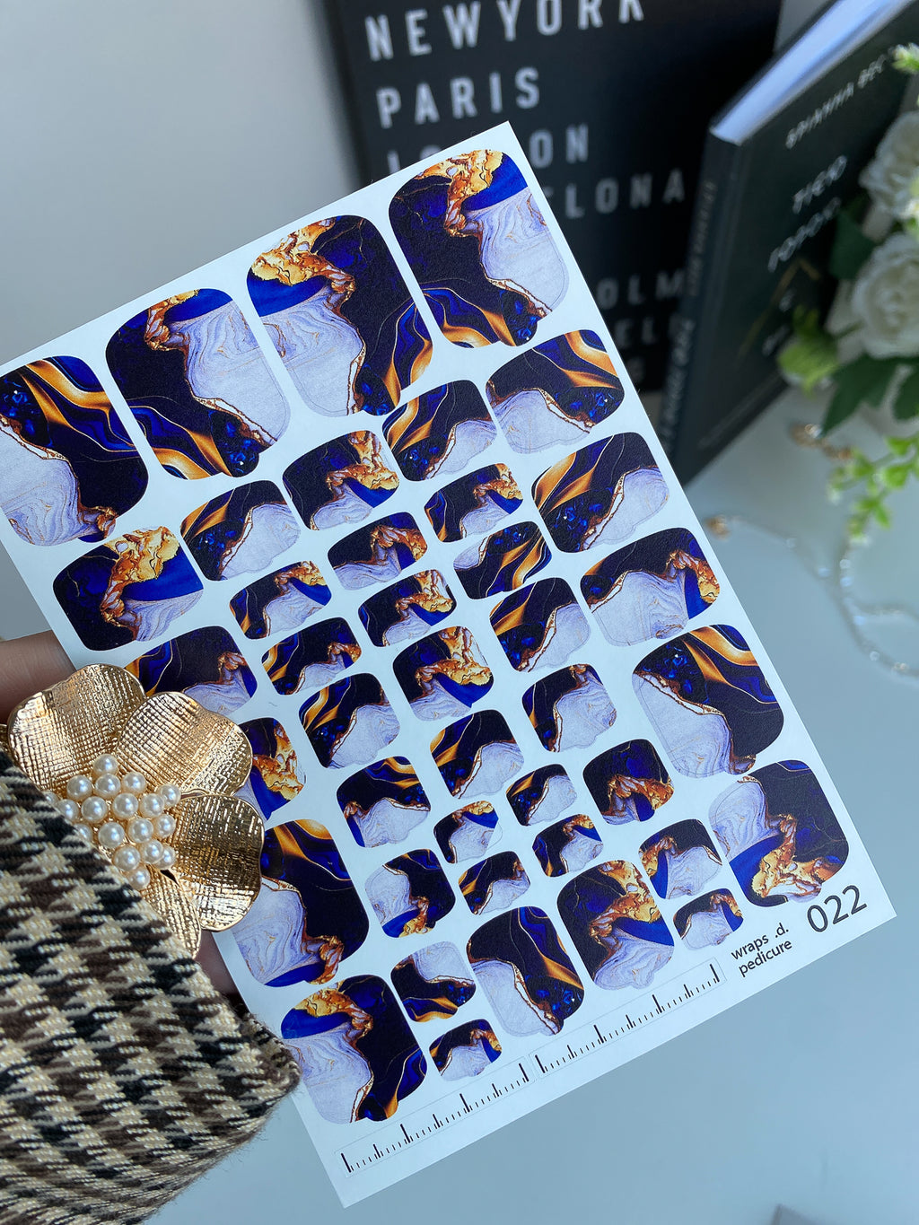Pedicure nail wrap films wnb 022