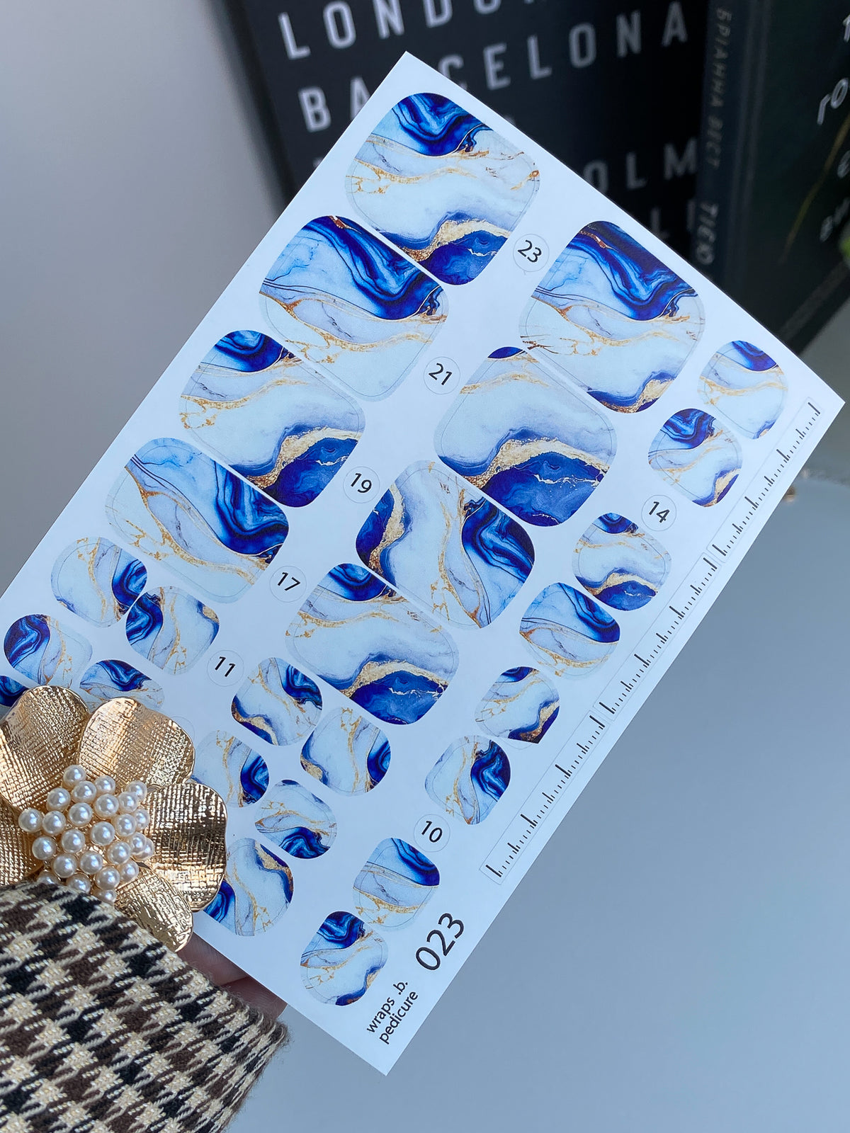 Pedicure nail wrap films wnb 023