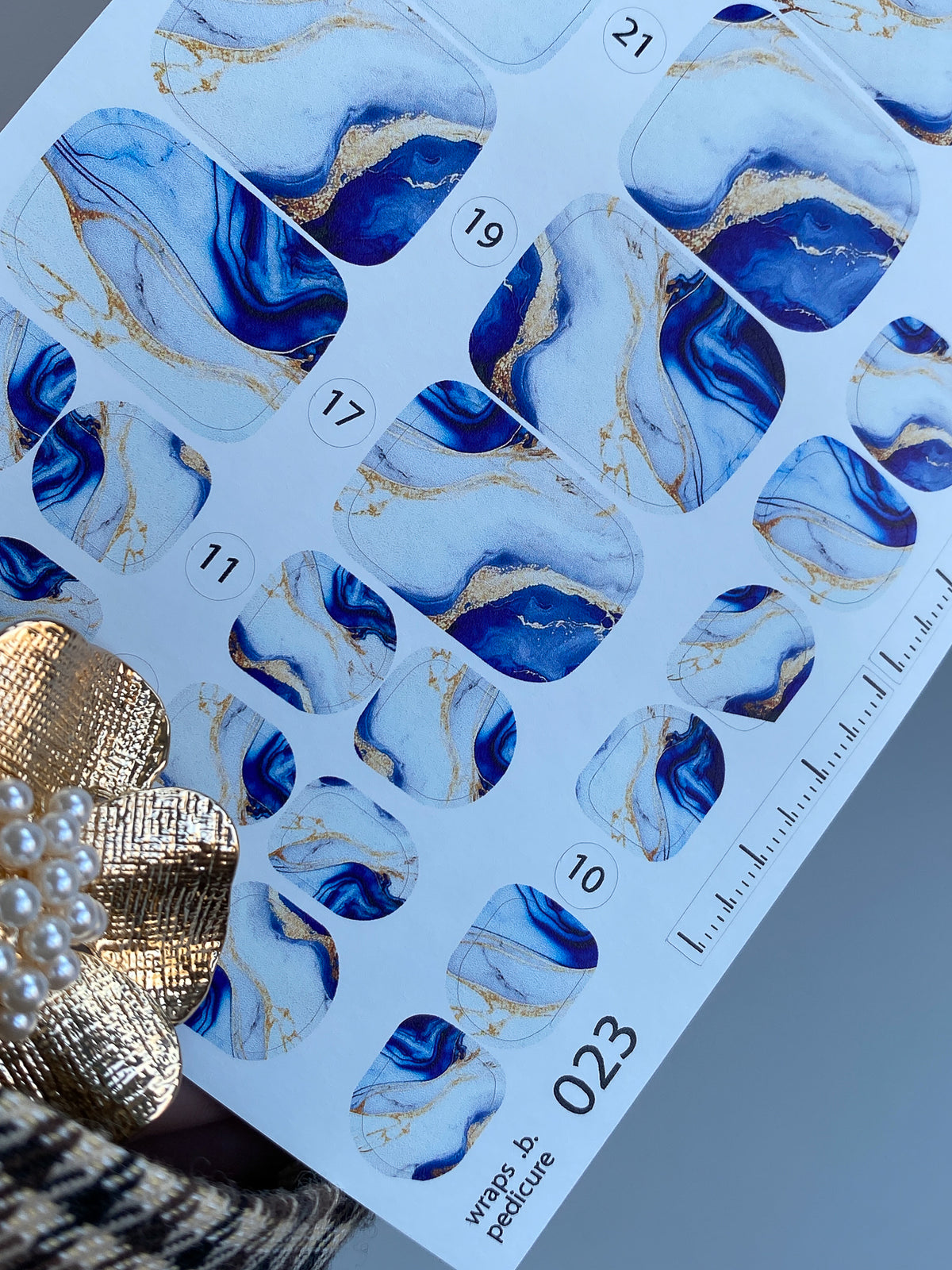 Pedicure nail wrap films wnb 023