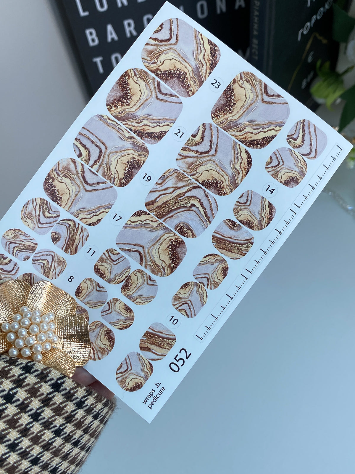 Pedicure nail wrap wnb 052