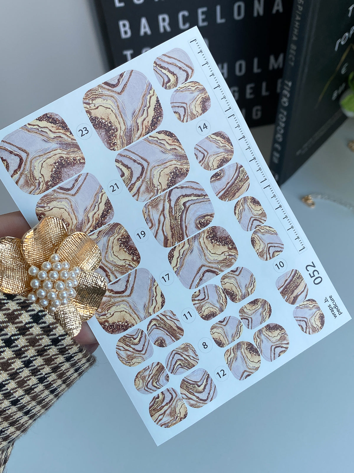Pedicure nail wrap wnb 052