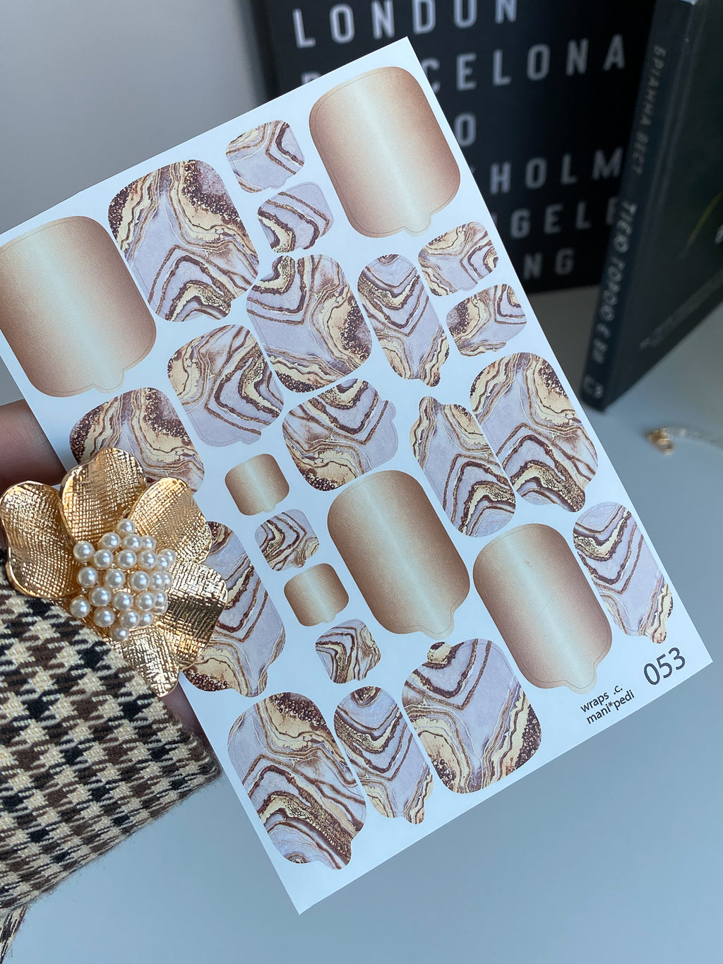Pedicure nail wrap wnb 053