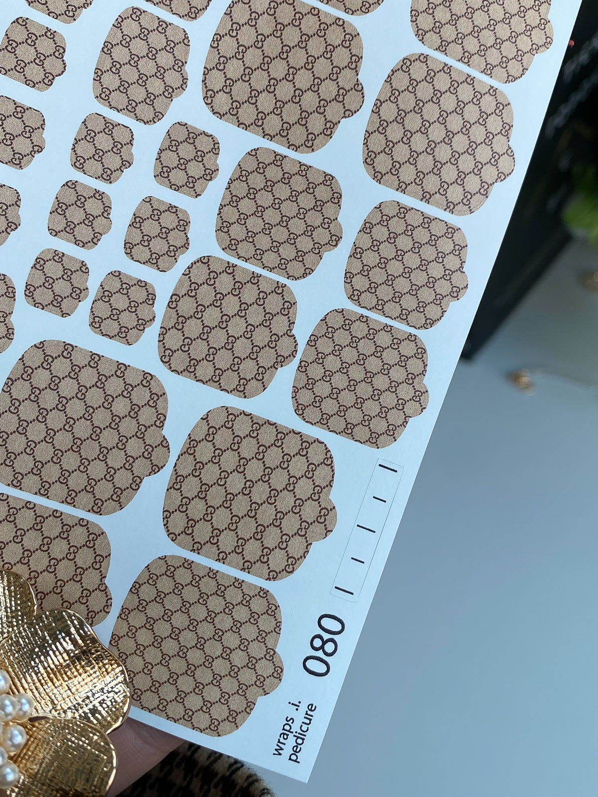 Pedicure nail wrap wnb 080