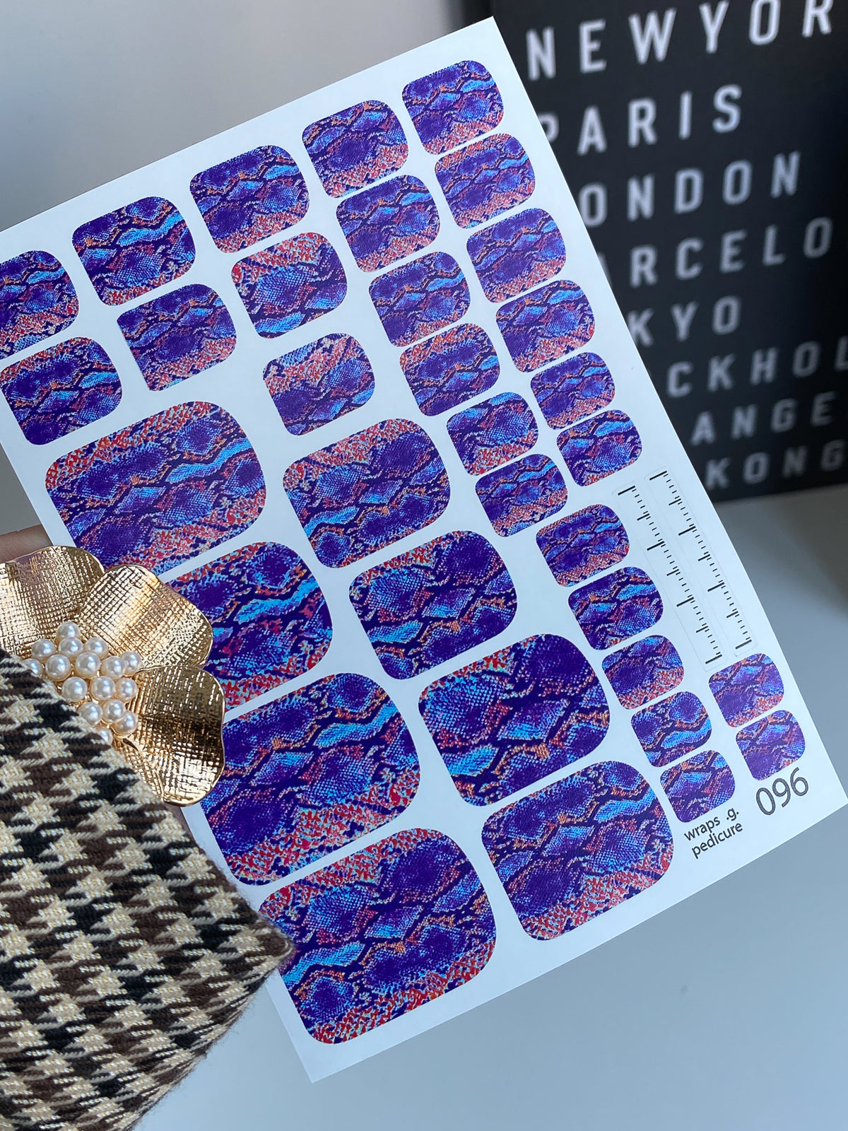 Pedicure nail wrap wnb 096