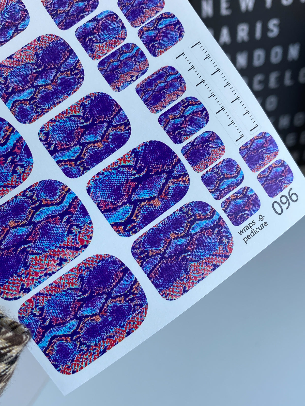 Pedicure nail wrap wnb 096