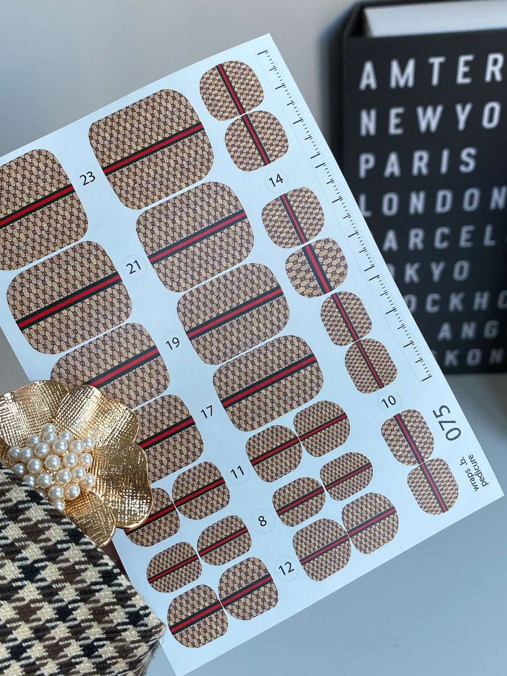 Pedicure nail wrap wnb 075