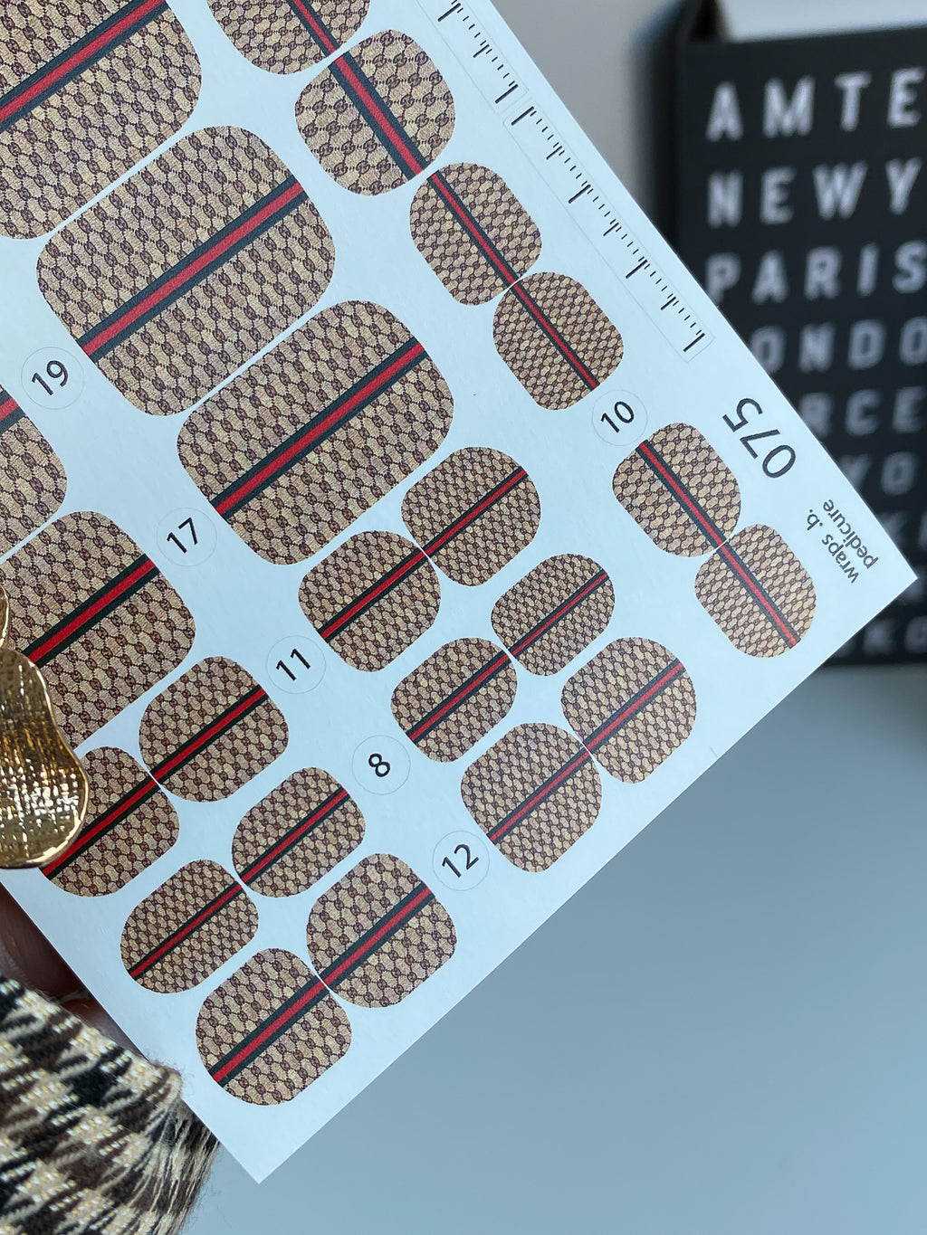 Pedicure nail wrap wnb 075
