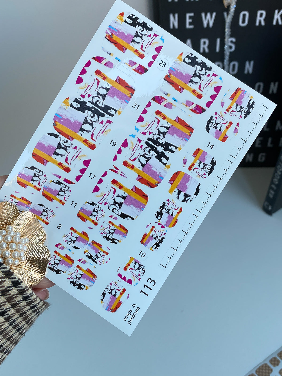 Pedicure nail wrap wnb 113
