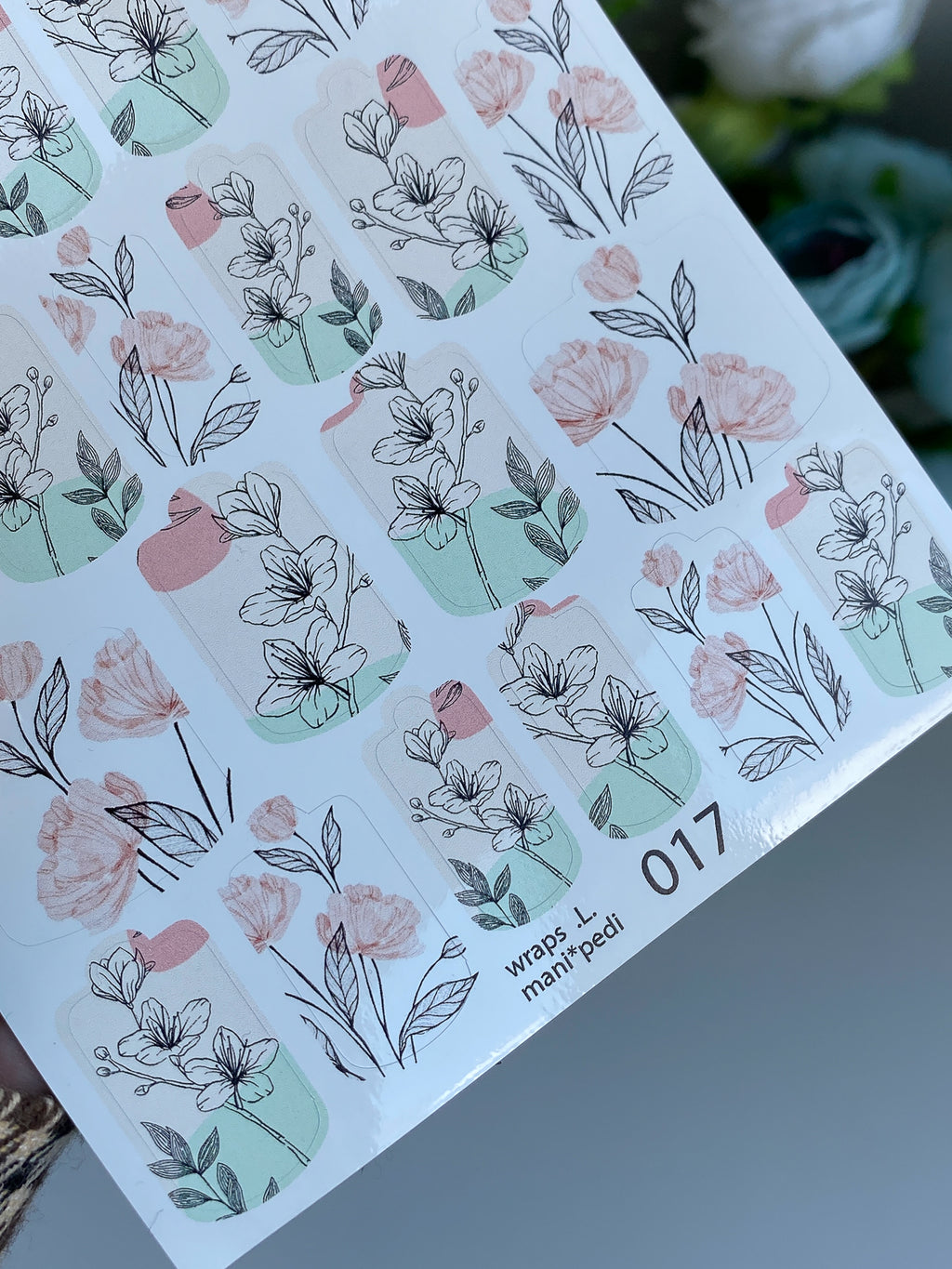 Pedicure nail wrap wnb 017